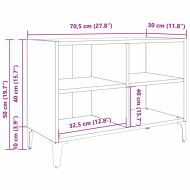 Комплект ТВ шкаф Черно 69,5 x 30 x 50 см Инженерно дърво