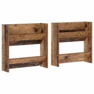 Шкаф за обувки с рафт 2 pcs Старо дърво 60 x 18 x 60 см