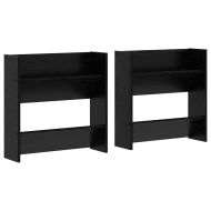 Шкаф за обувки 2 pcs Черния дъб 60 x 18 x 60 см Инженерно дърво