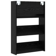 Шкаф за обувки Черния дъб 60 x 18 x 90 см Инженерно дърво