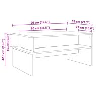 Масичка за кафе Дъб 90 x 55 x 42,5 см Инженерно дърво