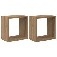 Стени за рафтове 2 pcs Дъб 26 x 15 x 26 cm Инженерно дърво