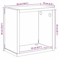 Стени за рафтове 2 pcs Дъб 26 x 15 x 26 cm Инженерно дърво