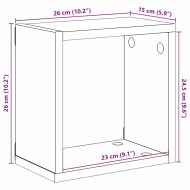 Стени за рафтове 4 pcs Дъб 26 x 15 x 26 cm Инженерно дърво