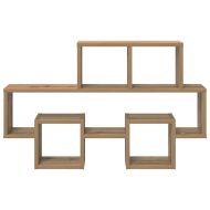 Стенен рафт с рафт дъб артизан 82 x 15 x 51 см Инженерно дърво