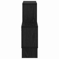 Стенен рафт с рафт Черен дъб 82 x 15 x 51 см Инженерно дърво