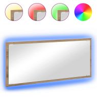 Огледало с огледало Дъб 90 x 8,5 x 37 см Инженерно дърво