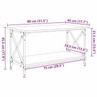 Масичка за кафе Старо дърво 80 x 45 x 45.5 см Инженерно дърво