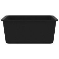 Гранитна кухненска мивка, единична, черна