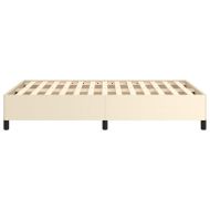 Рамка за легло без матрак, кремава, 120x190 см, изкуствена кожа