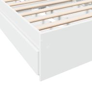 Рамка за легло, с чекмеджета, без матрак, бяла, 90x190 см