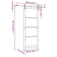 Преплъзваща се врата Естествен 83 x 232 см