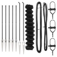 Оградна верига с колони Сив 1.4 x 10 m Стомана