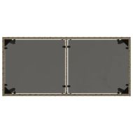 Градински трапезен комплект 5 части с възглавници сив полиратан