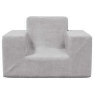 Детски диван, светлосив, мек плюш