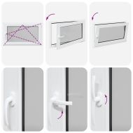 Прозорец за мазе "RISOR" 100x60 см, накланящ се и завъртащ се, DIN десен, бял