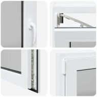 Прозорец за мазе "RISOR" 100x60 см, накланящ се и завъртащ се, DIN десен, бял