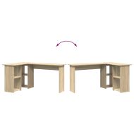 Бюро с рафт Сонома дъб 142 x 102 x 73 см Инженерно дърво