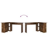 Бюро с рафт Димян дъб 142 x 102 x 73 см Инженерно дърво