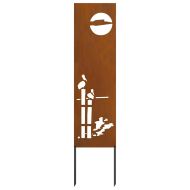 Екран за градинска неприкосновеност Ръждясало 32 x 140 см