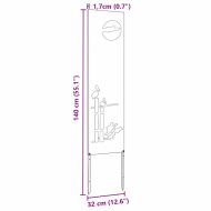 Екран за градинска неприкосновеност Ръждясало 32 x 140 см