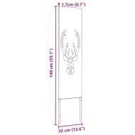 Екран за градинска неприкосновеност Черно 32 x 140 см