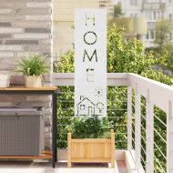 Екран за градинска неприкосновеност Бяло 32 x 140 см