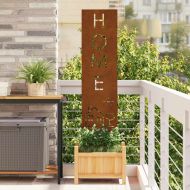 Екран за градинска неприкосновеност Ръждясало 32 x 140 см