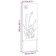Екран за градинска неприкосновеност Ръждясало 50 x 140 см
