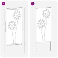 Екран за градинска неприкосновеност Бяло 50 x 140 см