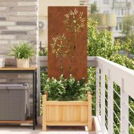 Екран за градинска неприкосновеност Ръждясало 50 x 140 см