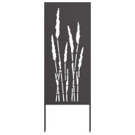 Екран за градинска неприкосновеност Флорален Черно 50 x 140 см