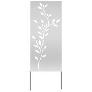 Декоративен панел за градина Сребрист 50 x 140 см