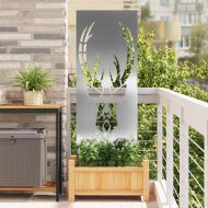 Екран за градинска неприкосновеност Сребрист 50 x 140 см