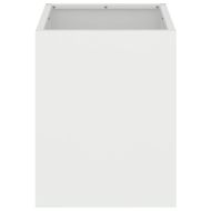 Градинска саксия Бяло 32 x 32 x 40 см Студено валцована стомана