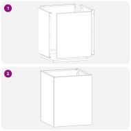 Градинска саксия Антрацит 32 x 32 x 40 см