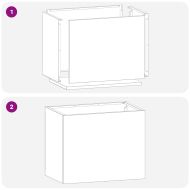 Градинска саксия Черно 50 x 32 x 40 см