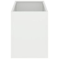 Градинска саксия Бяло 50 x 32 x 40 см Студено валцована стомана