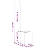 Екран за градинска неприкосновеност Бяло 32 x 140 см