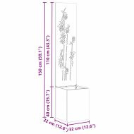 Екран за градинска неприкосновеност Флорален Черно 32 x 140 см
