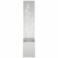 Градинска саксия с декоративна панел Сребрист 32 x 140 см