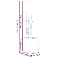 Екран за градинска неприкосновеност Ръждясало 32 x 140 см
