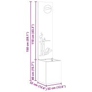 Екран за градинска неприкосновеност Черно 32 x 140 см