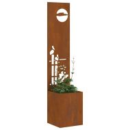 Екран за градинска неприкосновеност Ръждясало 32 x 140 см