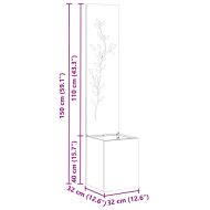 Екран за градинска неприкосновеност Флорален Черно 32 x 140 см