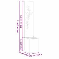 Екран за градинска неприкосновеност Ръждясало 32 x 140 см