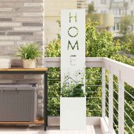 Екран за градинска неприкосновеност Бяло 32 x 140 см