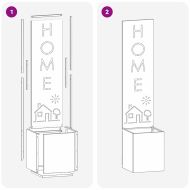 Екран за градинска неприкосновеност Бяло 32 x 140 см