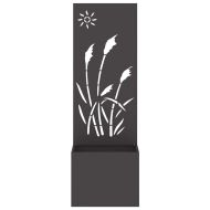 Екран за градинска неприкосновеност Черно 50 x 140 cm