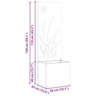 Екран за градинска неприкосновеност Сив 50 x 140 cm